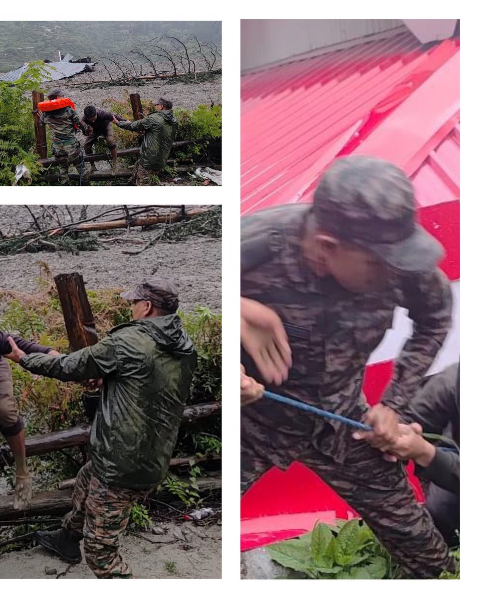 Pradeep51713106's tweet image. #MudslideReliefOperations
#HADR

Update: 📍 Landslide at Dharali, Uttarakhand
05 August 2025 

A landslide struck near Dharali village, approximately 4 km from the Indian Army Camp at Harshil, at around 1:45 PM t.

#Uttarkashi
#WeCare
#NationFirst 
@DefenceMinIndia