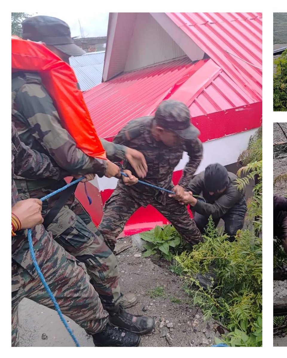 Pradeep51713106's tweet image. #MudslideReliefOperations
#HADR

Update: 📍 Landslide at Dharali, Uttarakhand
05 August 2025 

A landslide struck near Dharali village, approximately 4 km from the Indian Army Camp at Harshil, at around 1:45 PM t.

#Uttarkashi
#WeCare
#NationFirst 
@DefenceMinIndia