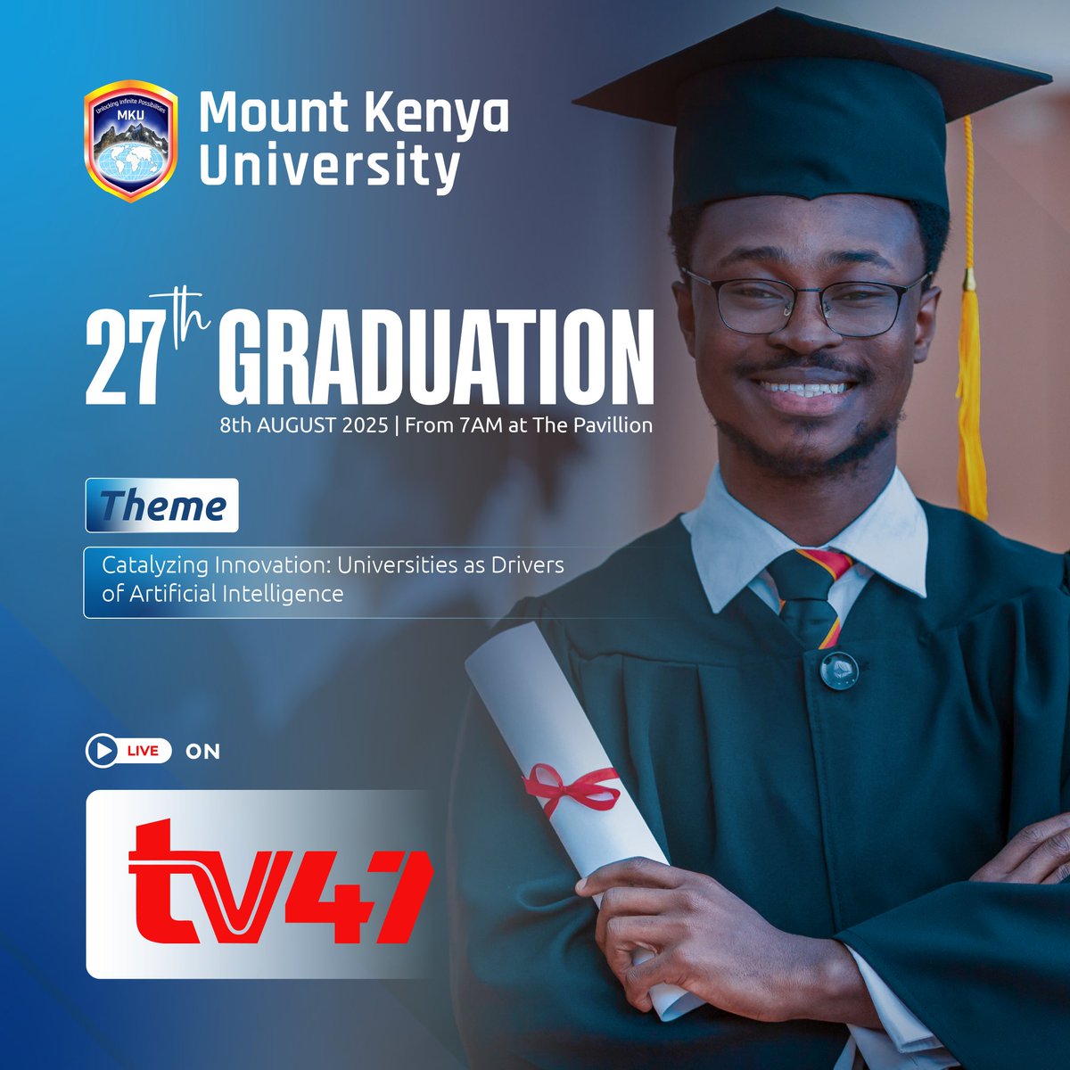 On Friday 🎓 will be flying again at MKU!

#DufiteGraduation