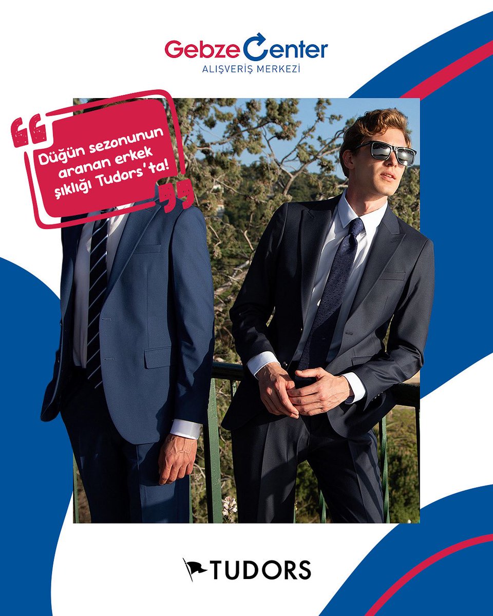 Düğün sezonunun aranan erkek şıklığı #gebzecenter Tudors’ta sizleri bekliyor! ⚡️