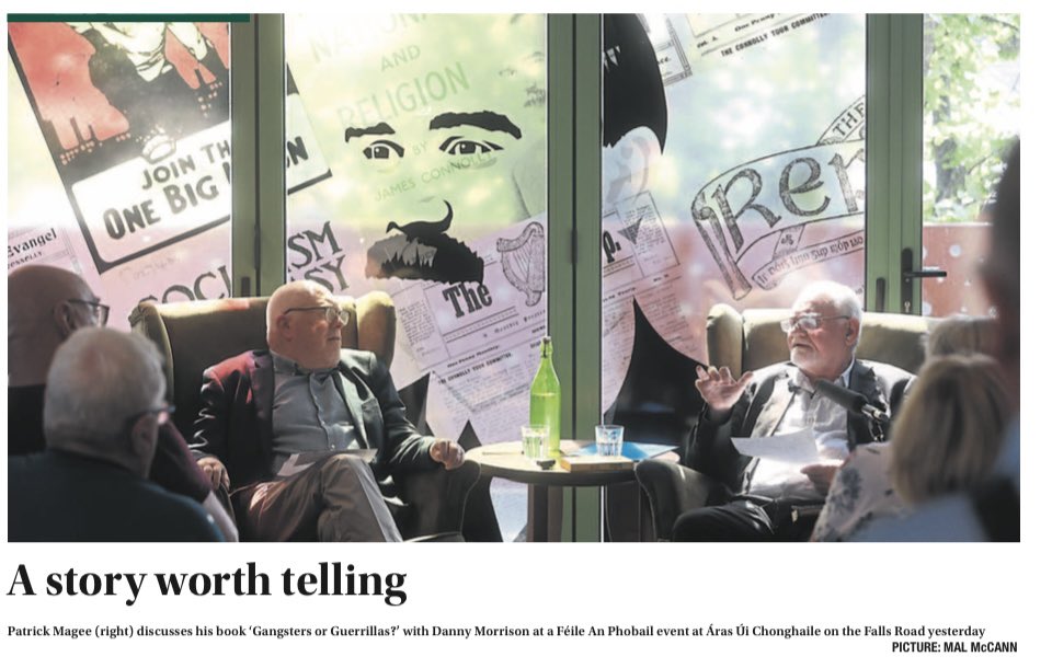 Féile an Phobail (@feilebelfast) on Twitter photo Photo in today’s <a href="/irish_news/">The Irish News</a> by <a href="/MalMccann/">Mal McCann</a> from yesterday’s Féile 2025 event, Patrick Magee in Conversation with Danny Morrison, which was held at Áras Úi Chonghaile. Photo in today’s <a href="/irish_news/">The Irish News</a> by <a href="/MalMccann/">Mal McCann</a> from yesterday’s Féile 2025 event, Patrick Magee in Conversation with Danny Morrison, which was held at Áras Úi Chonghaile.