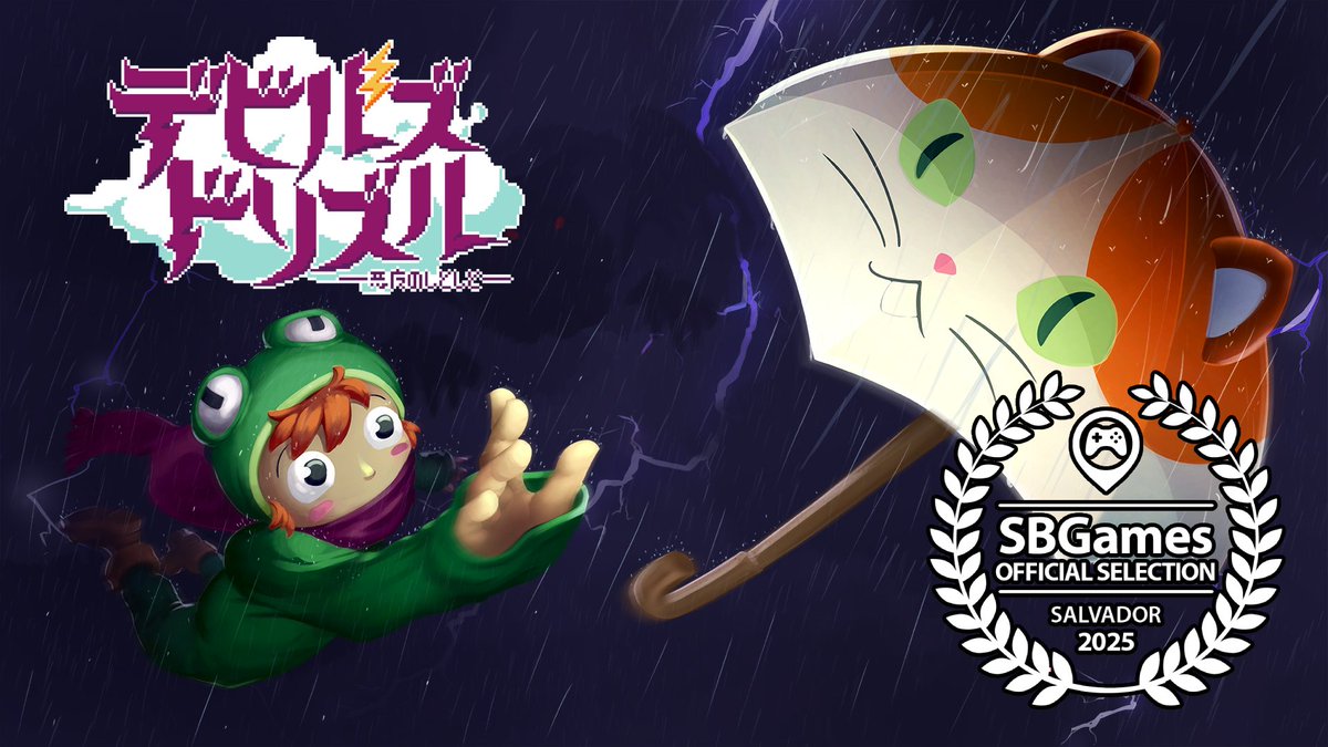 ZNTProd_JP's tweet photo. 『デビルズ・ドリズル - 悪魔のしとしと -』はラテンアメリカ最大の学術ゲーム祭SBGamesの公式選出作品です🎉。

優勝や受賞の大本命として、ファイナリスト入りを目指しています🔥。

皆さまの熱い応援をお願いいたします🙏。
#デビルズドリズル #インディーゲーム #Steam #ゲーム好きと繋がりたい https://t.co/QZwD4UQsPi