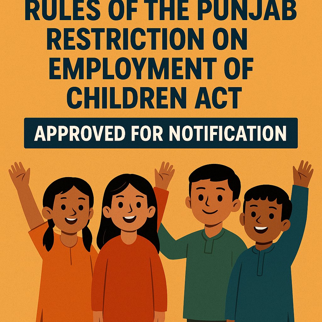 Search For Justice (@sfjpk) on Twitter photo Say No to Child Labour, Yes to Education.
We welcome the approval of the Rules under The Punjab Restriction on Employment of Children Act 2016 during 28th meeting of provincial cabinet <a href="/GovtofPunjabPK/">Government of Punjab</a>
<a href="/SFJPK/">Search For Justice</a> is proud to have contributed through policy forums, capacity-building Say No to Child Labour, Yes to Education.
We welcome the approval of the Rules under The Punjab Restriction on Employment of Children Act 2016 during 28th meeting of provincial cabinet <a href="/GovtofPunjabPK/">Government of Punjab</a>
<a href="/SFJPK/">Search For Justice</a> is proud to have contributed through policy forums, capacity-building