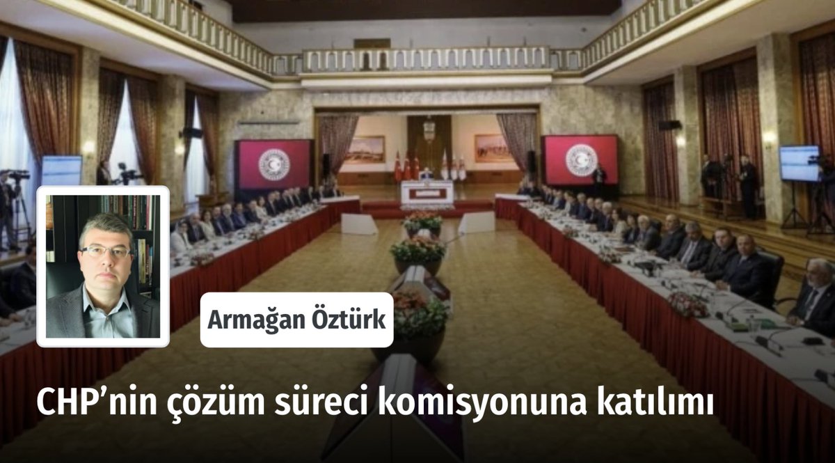 Yeni Arayış (@yeniarayiscom) on Twitter photo ❝ Bu bağlamda Atatürk milliyetçilerinin Kürt sorunu hakkında söyleyecekleri yeni bir şey, farklı bir çözüm önerisi yok. ❞
CHP’nin çözüm süreci komisyonuna katılımı
✍️ Armağan Öztürk (<a href="/liberaladalet/">Armağan Öztürk</a>) yazdı.
Okumak için ➡️ yeniarayis.com/yazi/chpnin-co… ❝ Bu bağlamda Atatürk milliyetçilerinin Kürt sorunu hakkında söyleyecekleri yeni bir şey, farklı bir çözüm önerisi yok. ❞
CHP’nin çözüm süreci komisyonuna katılımı
✍️ Armağan Öztürk (<a href="/liberaladalet/">Armağan Öztürk</a>) yazdı.
Okumak için ➡️ yeniarayis.com/yazi/chpnin-co…