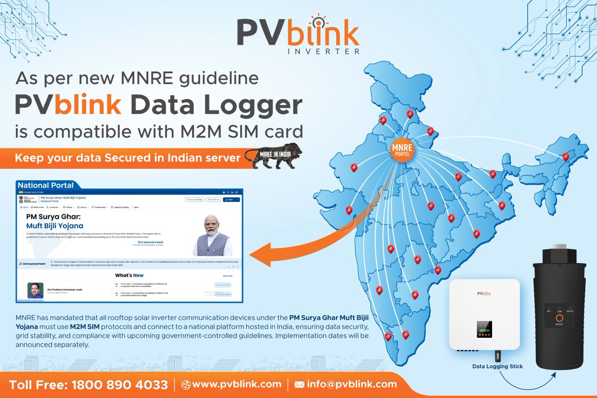 EQMagPro's tweet image. PVblink Inverter: Compliant with Latest MNRE Guidelines – Future-Ready with M2M SIM-Compatible Data Loggers – EQ

eqmagpro.com/pvblink-invert…

@PVblinkInverter 

#EQ #PVblink #Inverter #MNREGuidelines #SIMCompatible #DataLoggers