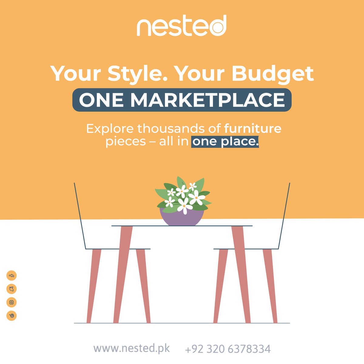 NestedPk's tweet image. No need to browse multiple sites!

 Find everything you need at Nested – from modern to cozy, all in one place. 🛋️💸

🪑 Discover your perfect piece today!
📍 Visit now: nested.pk

#NestedPK #FurnitureMarketplace  #ShopSmartLiveBeautifully