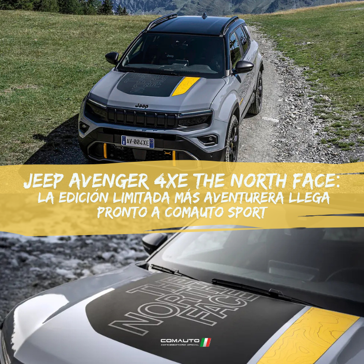 El Jeep Avenger 4xe The North Face: La edición limitada más aventurera llega pronto a Comauto Sport. Descubre la noticia en nuestra web 👉comautosport.com/jeep-avenger-4…