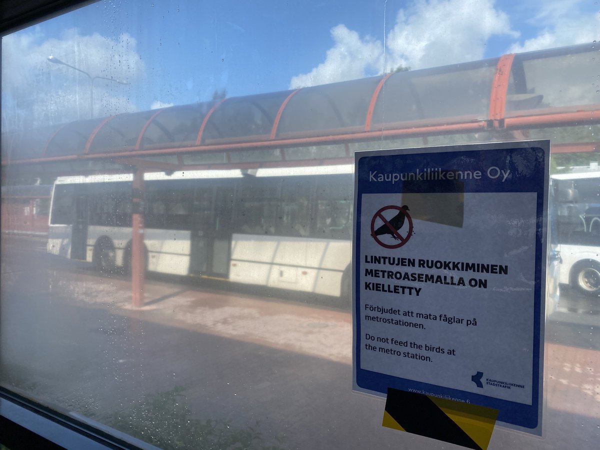 StephanJersch's tweet photo. Heimatgefühle- Helsinki empfängt mich mit …Schienenersatzverkehr. Und mit Regen. Was will ich mehr, außer vielleicht noch das Fütterungsverbot für Vögel https://t.co/atOaBlcQwx