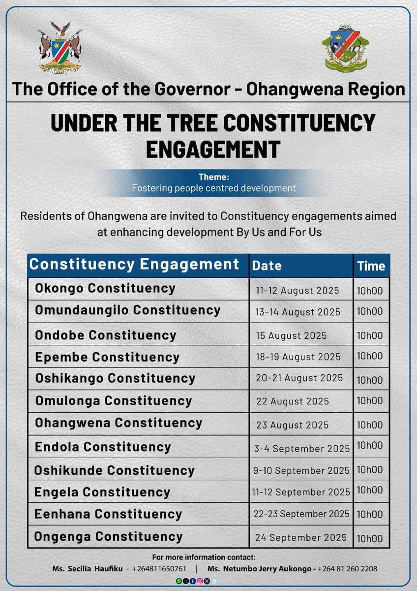 Kadiva_H's tweet photo. The engagement is aimed at obtaining an understanding of the various sectoral program being implemented as well as identifying opportunities for development.
Catch us on the date that we are in your constituency.
#ByUs-ForUs https://t.co/5DwUcdgCFo
