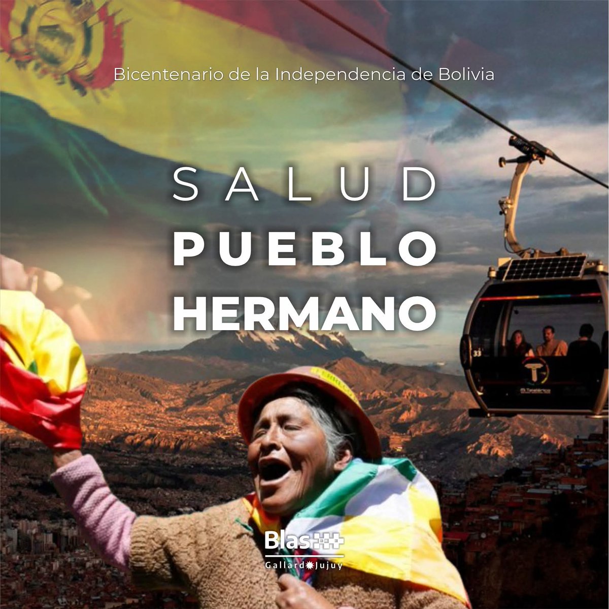 Se cumplen 200 años de la declaración de la independencia de nuestra patria hermana y por eso saludamos a todo el pueblo boliviano. 
¡Salud Bolivia! Que tus hijas e hijos, sean quienes decidan por tu destino y porvenir, siempre.

#LaQuiaca #Jujuy #Bolivia #Bicentenario