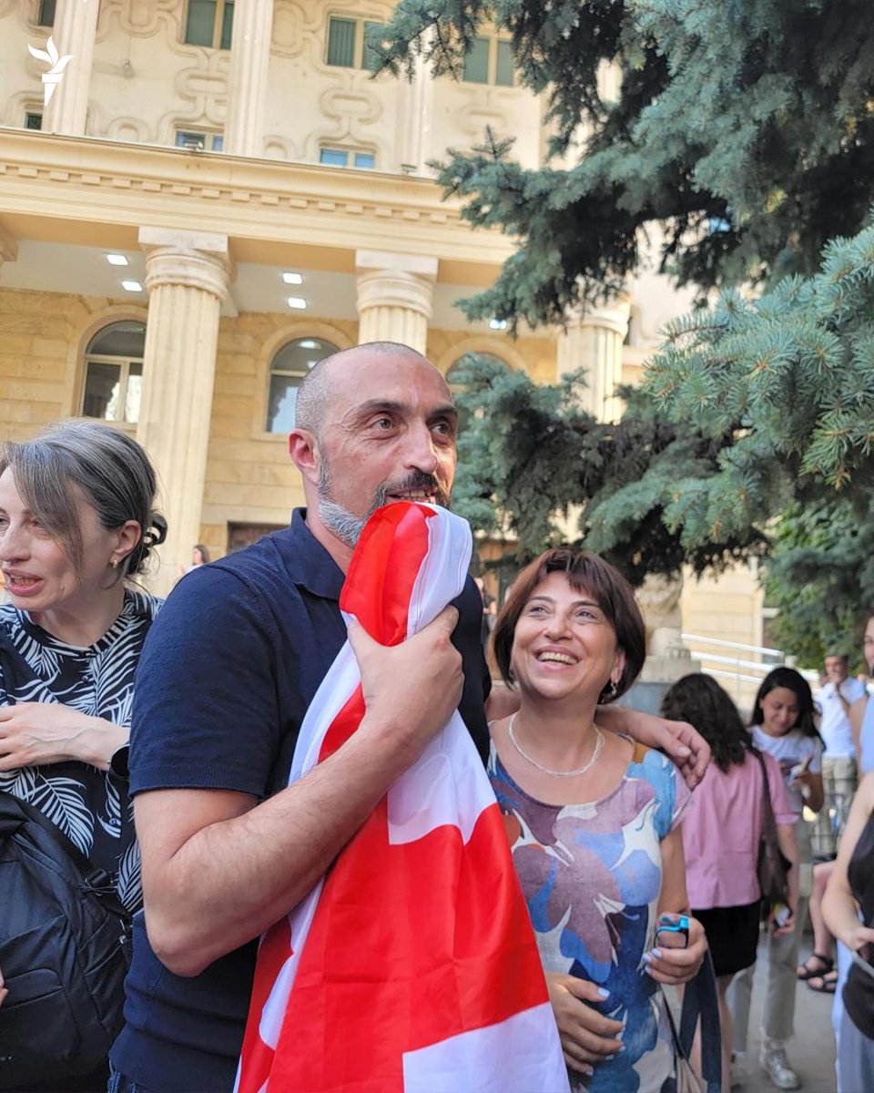 GGuleuri's tweet image. Today, the regime backed down once again, and the unlawful judiciary was forced to release one of our prisoners of conscience, Giorgi Akhobadze.

The regime will back down many more times — and we will fight until the end.

Source: @RTavisupleba