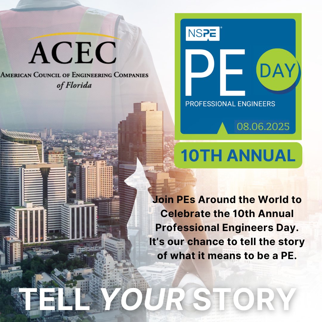 Help us celebrate #LicensedPEday today by sharing your story on what being a professional engineer means to you. We’d love to see photos or videos of you and your team. Tell your story today!!