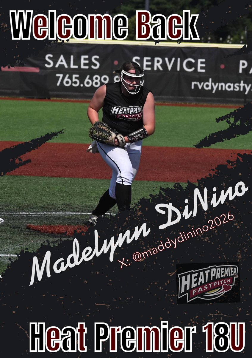 Heat Premier 08 (@heatpremier08) on Twitter photo 🔥 Roster Announcement 🔥
This competitor will do whatever it takes to put her team on top! Talent meets toughness & hard work! All Conf (x2), All State & the EIS HS player of the week. 99 IP this summer w/2.263 ERA, 13 Ws & 10 no run appearances! Welcome back <a href="/Maddydinino2026/">Madelynn DiNino</a>!❤️🔥 🔥 Roster Announcement 🔥
This competitor will do whatever it takes to put her team on top! Talent meets toughness & hard work! All Conf (x2), All State & the EIS HS player of the week. 99 IP this summer w/2.263 ERA, 13 Ws & 10 no run appearances! Welcome back <a href="/Maddydinino2026/">Madelynn DiNino</a>!❤️🔥
