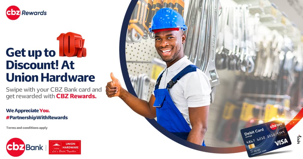 CBZHoldings's tweet image. Get up to 10% discount when you swipe with your CBZ debit card at any Union Hardware outlet.

#PartnersForSuccess