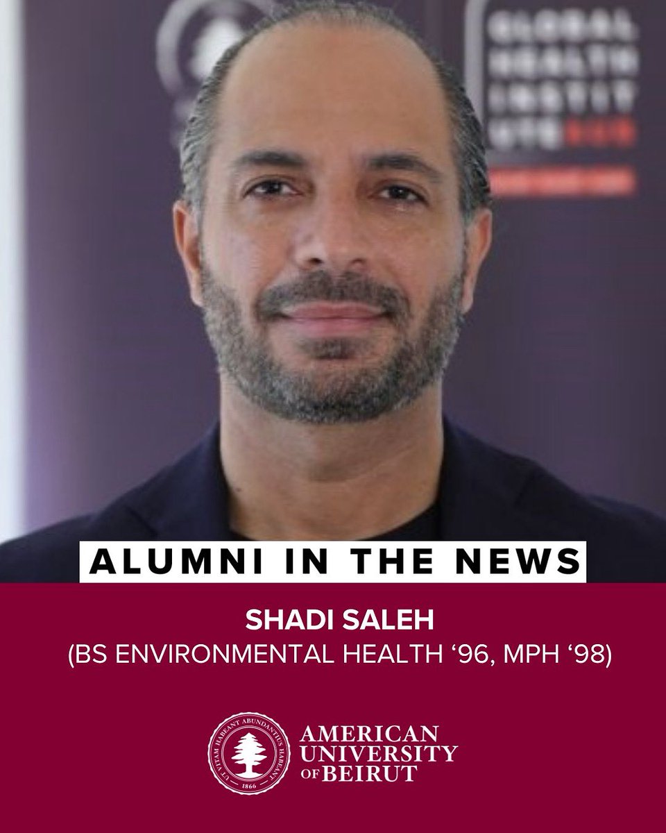 Congratulations to AUB alumnus Dr. Shadi Saleh (BS Environmental Health ‘96 MPH ‘98) on his selection by The Wellcome Trust to contribute one of five global proposals, on behalf of the Middle East and Central Asia, that will help reshape the future of global health.