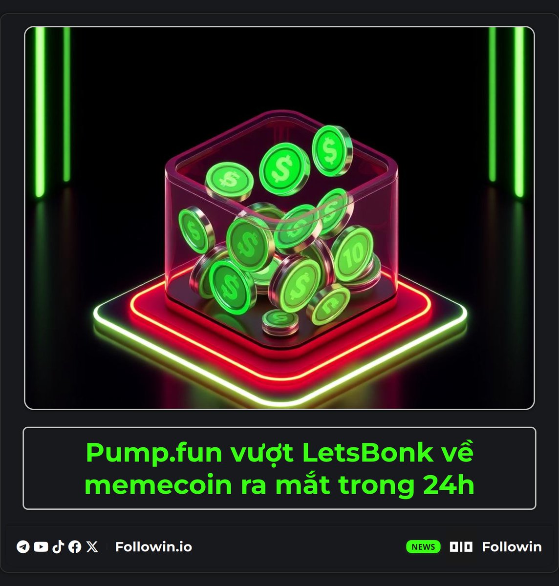 Pump.fun giành lại vị trí dẫn đầu số lượng token mới với 13,690 token trong 24h, vượt LetsBonk. Mặc dù LetsBonk vẫn vượt trội về khối lượng giao dịch, Pump.fun tăng trưởng nhờ thanh khoản sâu và sức mạnh từ chương trình mua