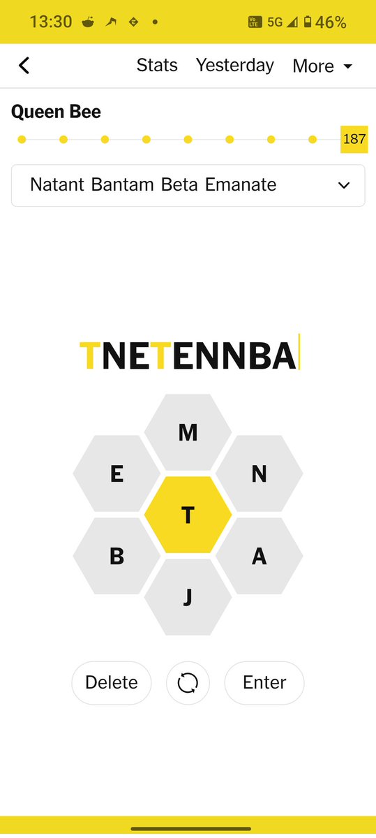 SheStoops's tweet image. I'm definitely going to beat Spelling Bee today.