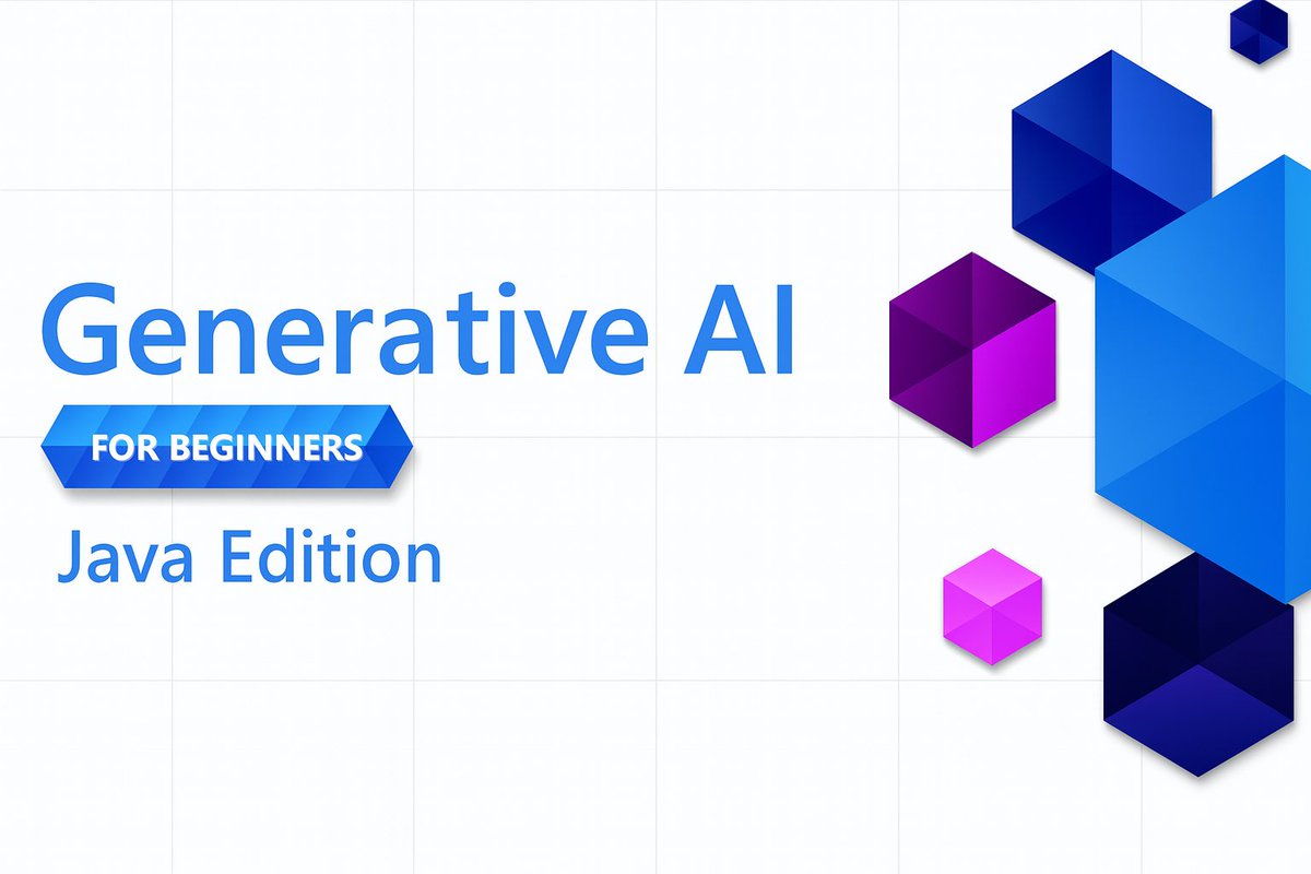 📢Now Published👉 Generative AI for Beginners – Java Edition 👉github.com/microsoft/Gene…

⭐Foundry Local
⭐MCP
⭐Responsible AI

Start now 👉 github.com/microsoft/Gene…

#msft #programming #development #ai #java #microsoft #mcp
