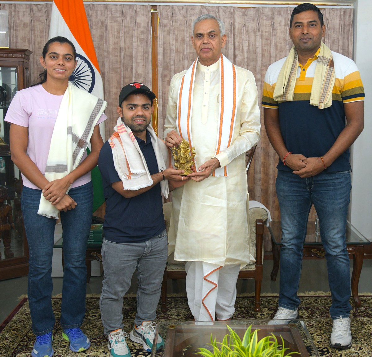 पेरिस पैरा ओलंपिक 2024 में जैवलिन थ्रो में स्वर्ण पदक जीतकर देश का सम्मान बढ़ाने वाले युवा खिलाड़ी श्री नवदीप सिंह ने राजभवन पधारकर शुभेच्छा भेंट की।