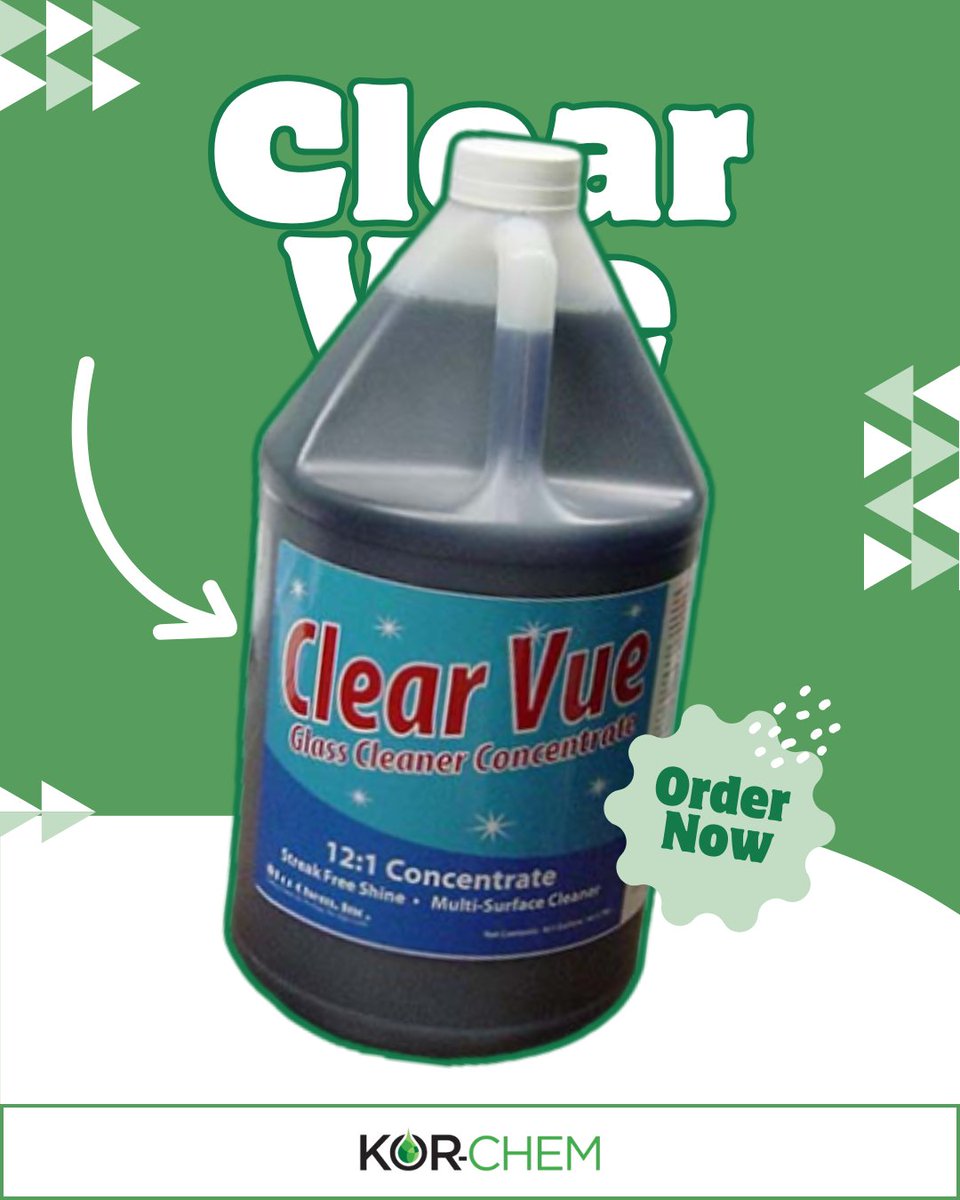 KorChemInc's tweet image. No streaks. No smears. Just clarity.
Clear Vue is a powerful surface cleaner that delivers a spotless shine on every job. 💧
Need cleaning solutions that work? #KorChem is ready.
#ClearVue #SurfaceSolutions #CommercialCleaning