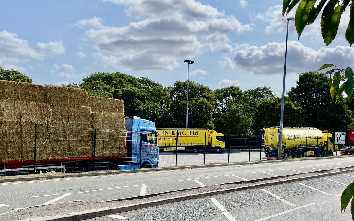 Very Agricultural at Blyth Services today, Straw and Flour, no Farmers no Food.