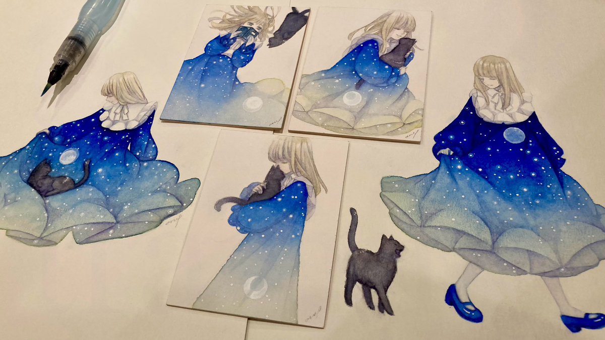 つぶ𓆝꙳⋆ ᝰ✍︎苔ムス星ニテ/夜と遊ぶ▷11月個展@大阪