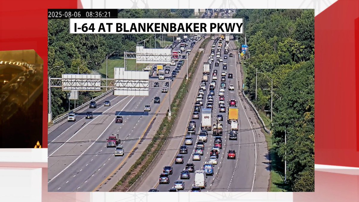 A wreck reported on 64 east near Blankenbaker Pkwy.