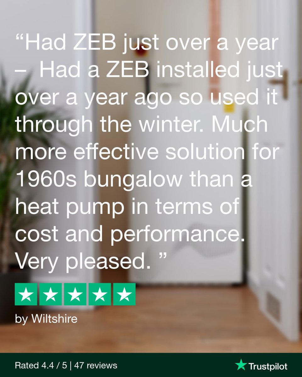 Another happy customer ✔️ We love hearing how the ZEB Heat Battery Boiler has offered a much-appreciated low-carbon alternative for home heating - helping people find a solution that truly works for them.