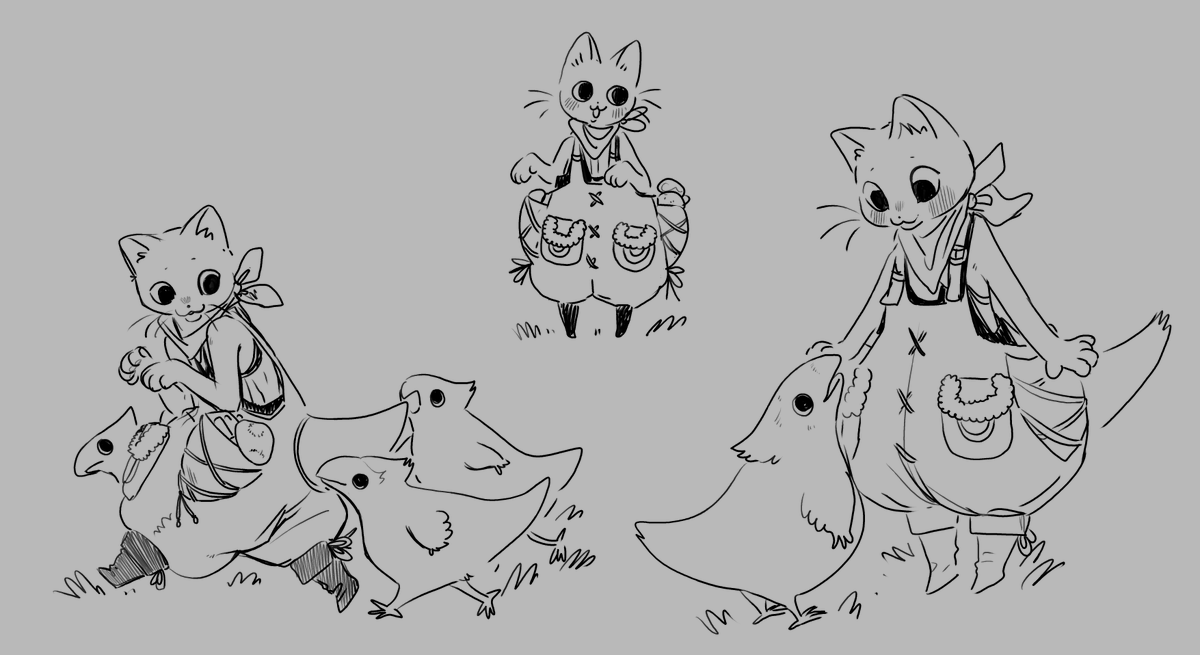 blacku_draws's tweet photo. palico doodles :3 https://t.co/qrPTqCMUN6
