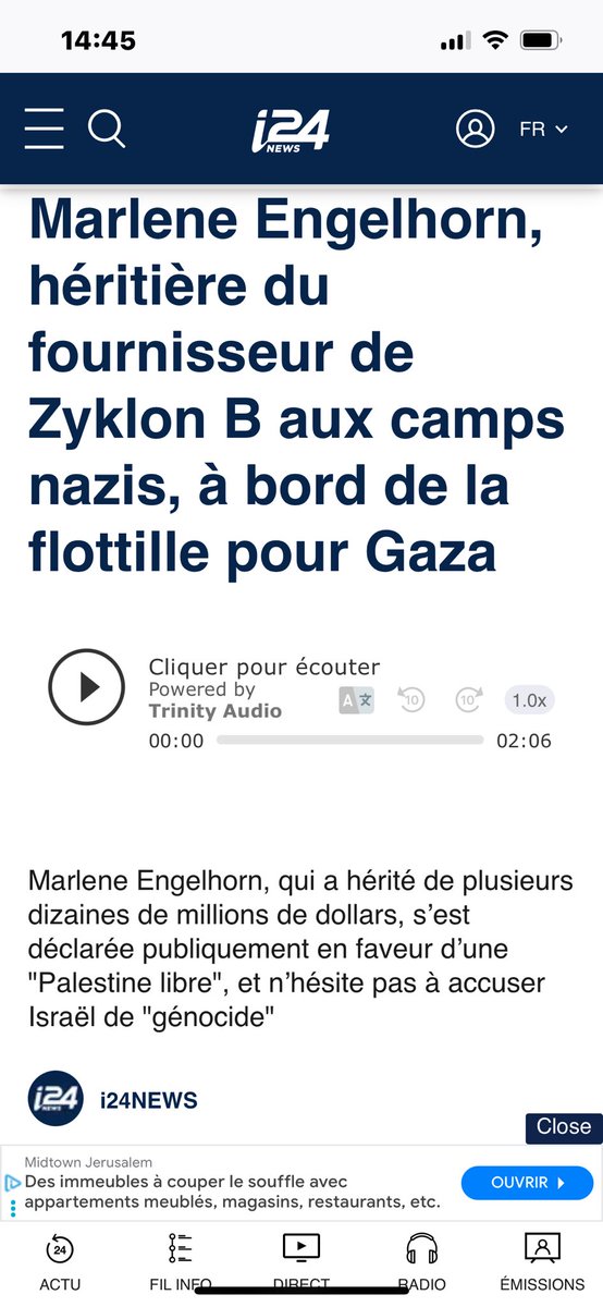 Marlene Engelhorn est l’héritière du groupe qui fournissait aux Nazis le Zyklon b. Le gaz qui permit l’élimination des Juifs par millions. C’est donc naturellement qu’elle se retrouve aujourd’hui aux côtés de ceux qui furent les alliés d’Hitler au Moyen-Orient, les frères