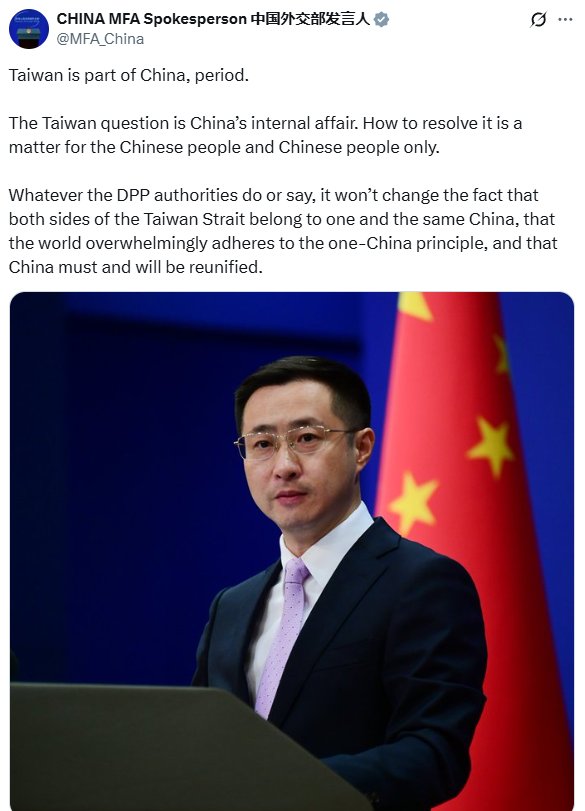 One can reasonably state that the day China will be firmly settled in democracy, its population denazified and correctly educated, the land depolluted and colonies Tibet, EastTurkestan and SouthMongolia freed, #Taiwan can reasonably consider a unification process to begin.