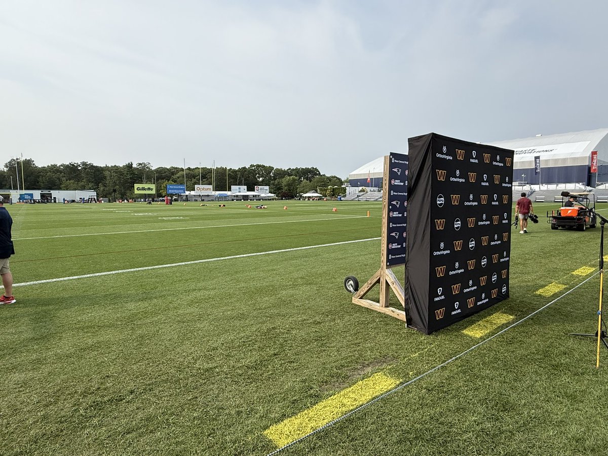 Backdrop for today: Commanders and
Patriots come together.

Wednesday thought - Jayden Daniels, Drake Maye and Co. share the same field on a day both teams share a common goal - compete and improve.

Where else would you rather be?