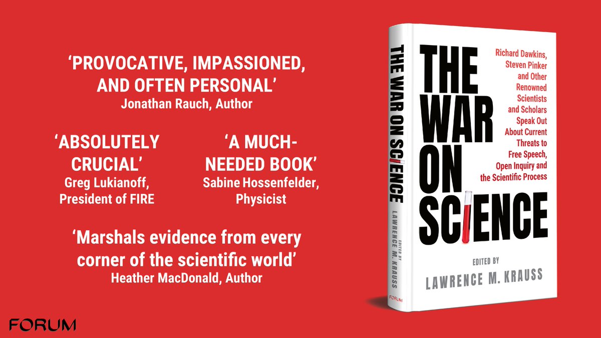 Forum Press (@_forumpress) on Twitter photo An unparalleled group of prominent scholars detail ongoing efforts to impose ideological restrictions on science and scholarship throughout western society.
#TheWaronScience edited by <a href="/LKrauss1/">Lawrence M. Krauss</a> is available now to pre-order. Publishing September.
bit.ly/WaronScienceBo… An unparalleled group of prominent scholars detail ongoing efforts to impose ideological restrictions on science and scholarship throughout western society.
#TheWaronScience edited by <a href="/LKrauss1/">Lawrence M. Krauss</a> is available now to pre-order. Publishing September.
bit.ly/WaronScienceBo…