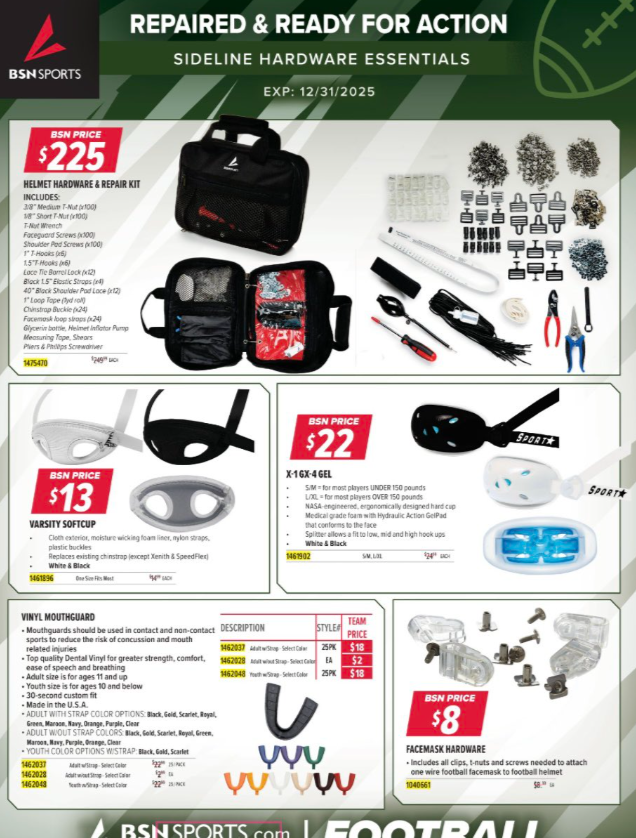 🏈The countdown continues, 17 days...
✅FACT: You're going to have last minute equip. &amp; apparel needs
✅FACT: <a href="/BSNSPORTS/">BSN SPORTS</a>  is fully stocked with top-performing gear like shoulder pads, Schutt F7 2.0 helmets, Girdles in all sizes 

Check out the flyers here: bsnsports.com/vault/?myCatal…