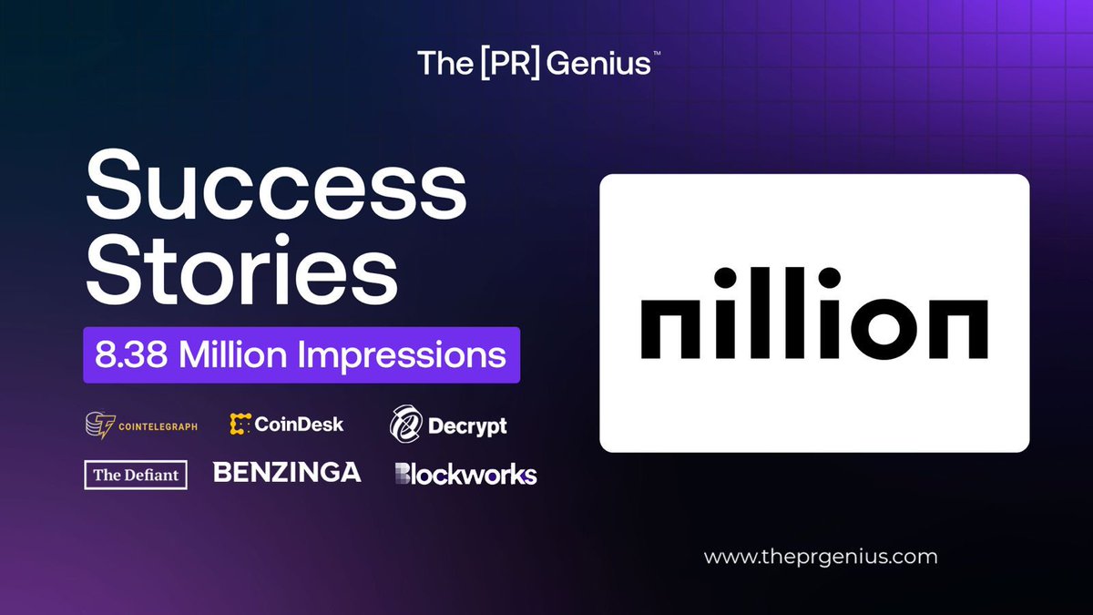 The PR Genius (@theprgenius) on Twitter photo We want to show some love for a long term client, <a href="/nillionnetwork/">Nillion</a>  and tell you about our favourite campaign we got to run for them.
So what does Nillion do?
Nillion decentralizes trust for sensitive data in the same way that blockchains decentralized transactions.
With goals We want to show some love for a long term client, <a href="/nillionnetwork/">Nillion</a>  and tell you about our favourite campaign we got to run for them.
So what does Nillion do?
Nillion decentralizes trust for sensitive data in the same way that blockchains decentralized transactions.
With goals