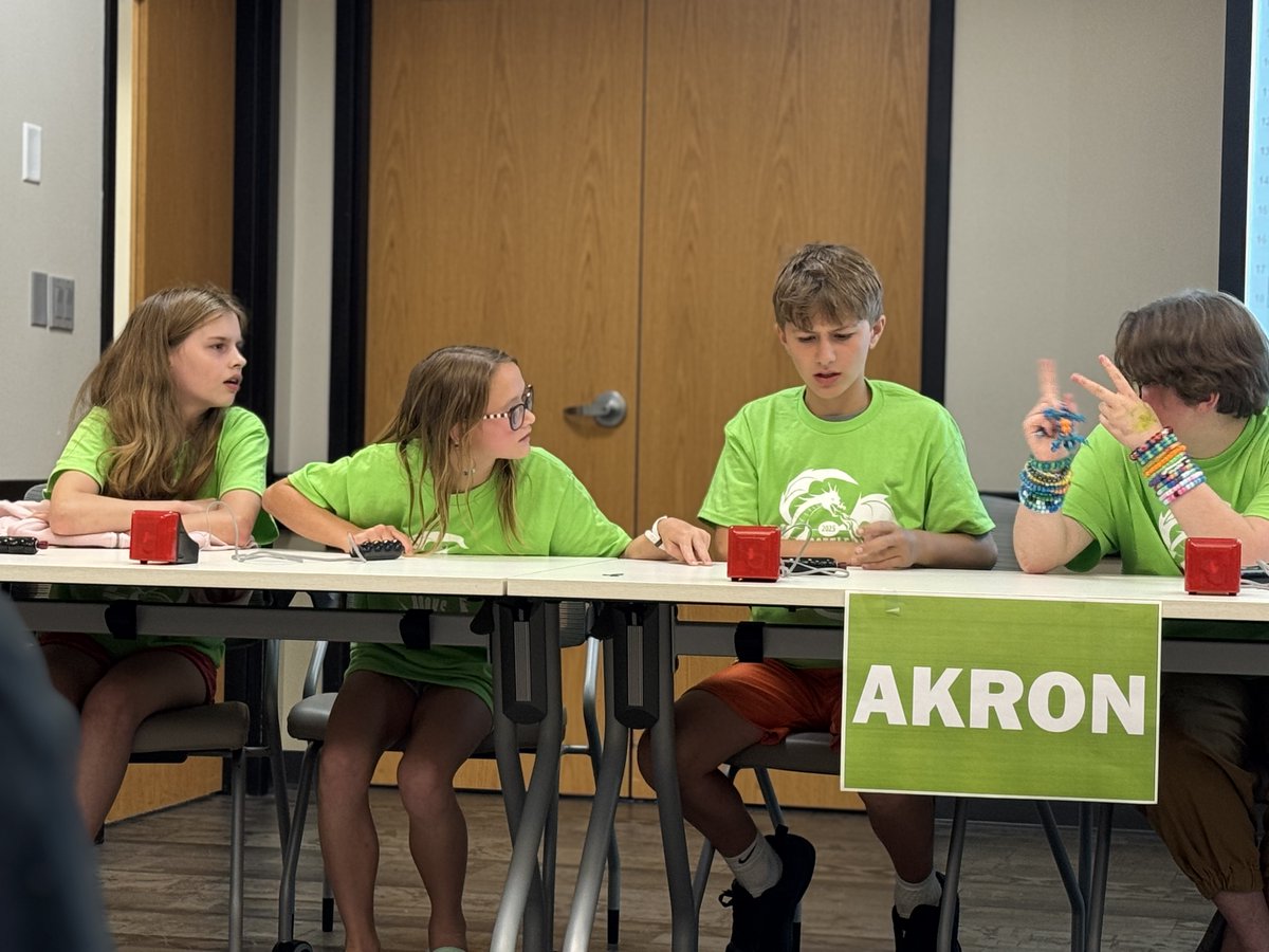 Congratulations to CFMS students Haisley Corley, Hannah Williams &amp; Vivienne Kist who helped lead Akron-Summit County Public Library to victory in Battle of the Books — a reading competition for grades 6–8. Their win marks Akron’s first since 2016!