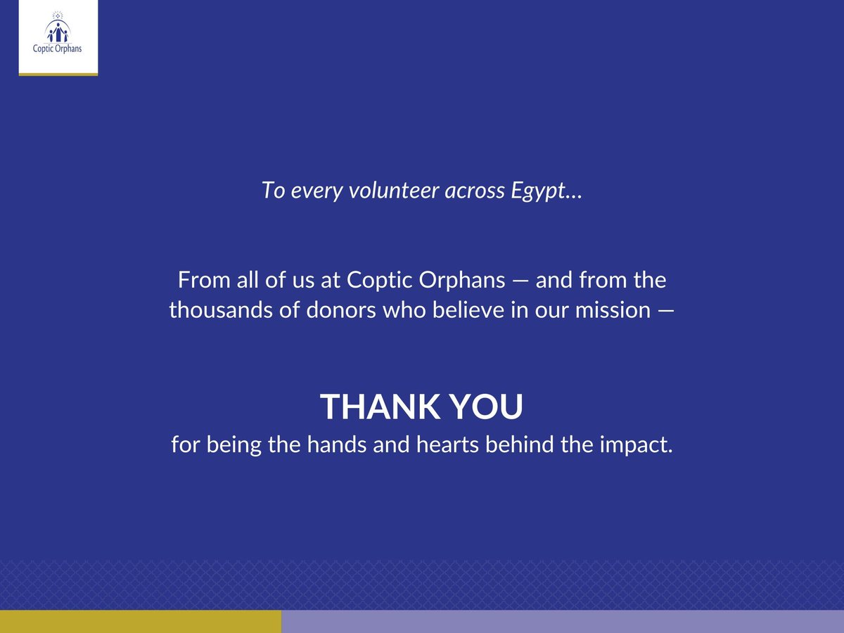 Across 900 villages in 🇪🇬, over 1000 dedicated volunteers are walking alongside the children we serve. Last week, they gathered to strengthen their mission: to help children grow with dignity and resilience.
This network of love in action is transforming lives…🤍 
#CopticOrphans