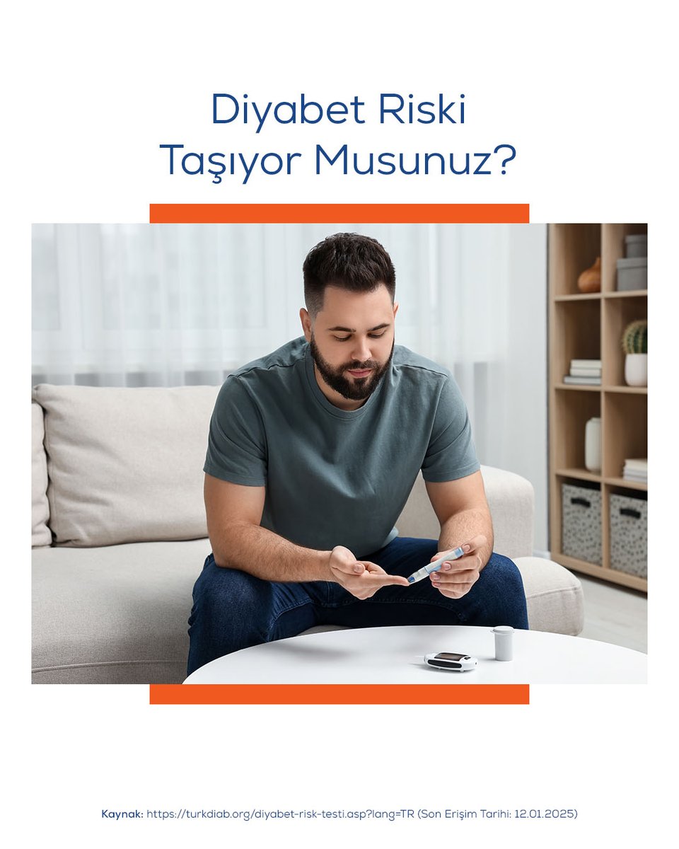 Diyabet, toplumda yaygın görülen kronik hastalıklardan biridir.

Siz de profilimizdeki linki ziyaret ederek Tip-2 diyabet riski taşıyıp taşımadığınızı öğrenebilirsiniz.