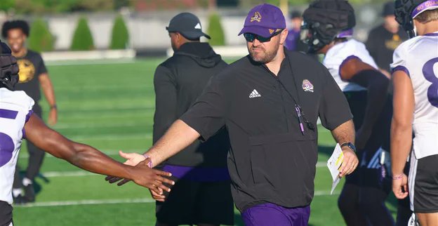 "These guys, they love football. They play with an edge. They play violent. And we've been pretty violent this fall camp. So, I appreciate that."

First-year ECU DC Josh Aldridge provided an in-depth update on where things stand in camp.

✍️|📽️: 247sports.com/college/east-c…