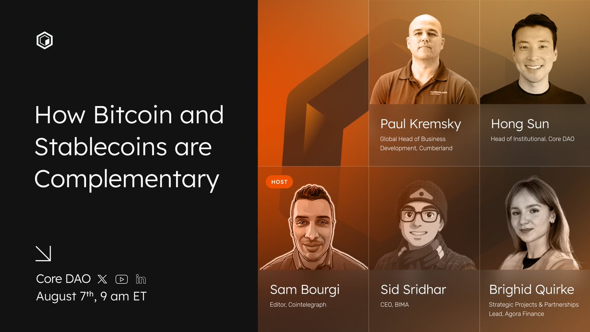 The Bitcoin Fusion Webinar kicks off in exactly 24 hours. 🎙️

Bitcoin and stablecoins are driving the future of finance on-chain. Join the builders making it happen.

📅 August 7 | 9am EST