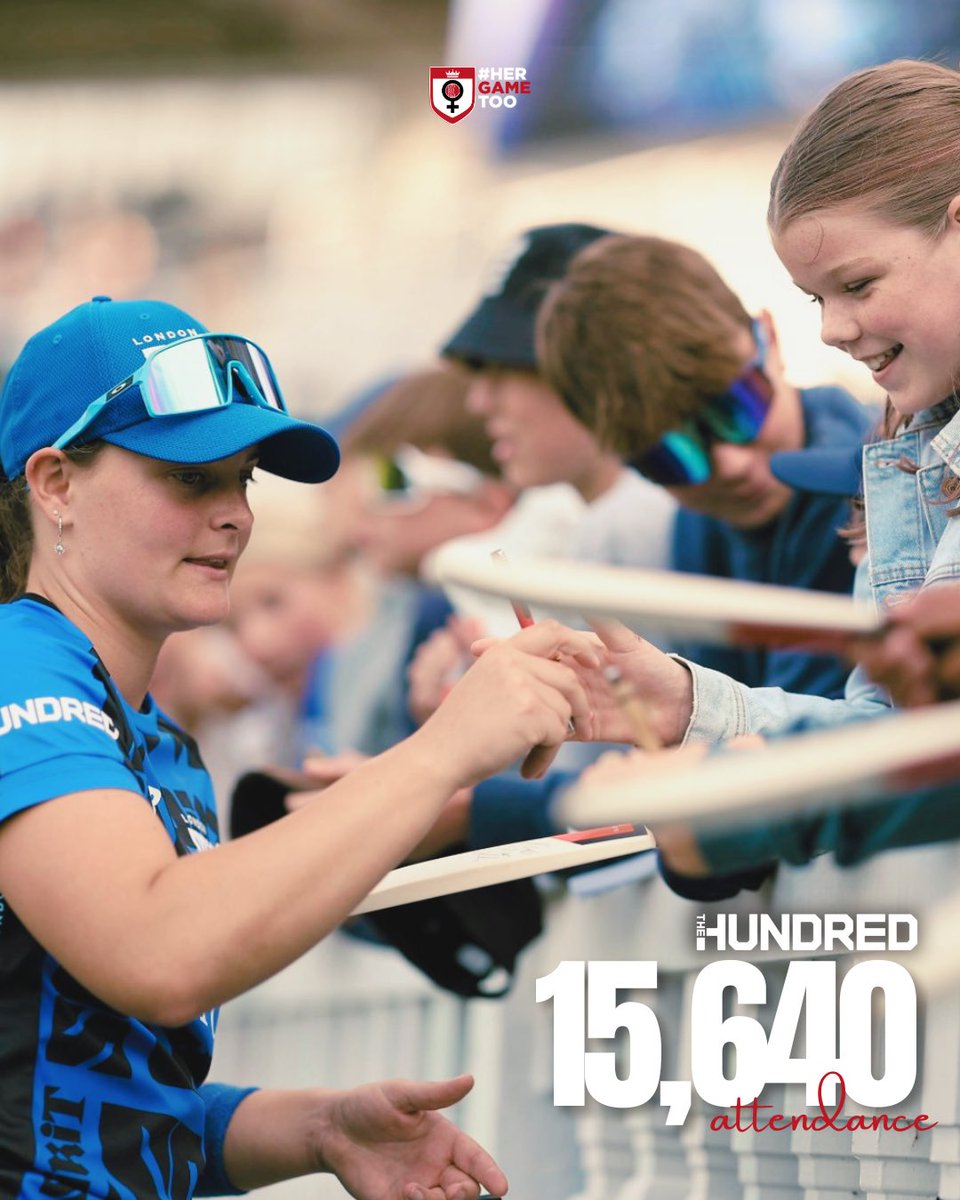 🌟 What a start to the 2025 edition of The Hundred!
 
15,640 people attended The Women’s Hundred opener yesterday at the Home of Cricket between London Spirit and the Oval Invincibles. 🤩
 
Who’s excited for the rest of the tournament? 🙋‍♀️
 
#HerGameToo