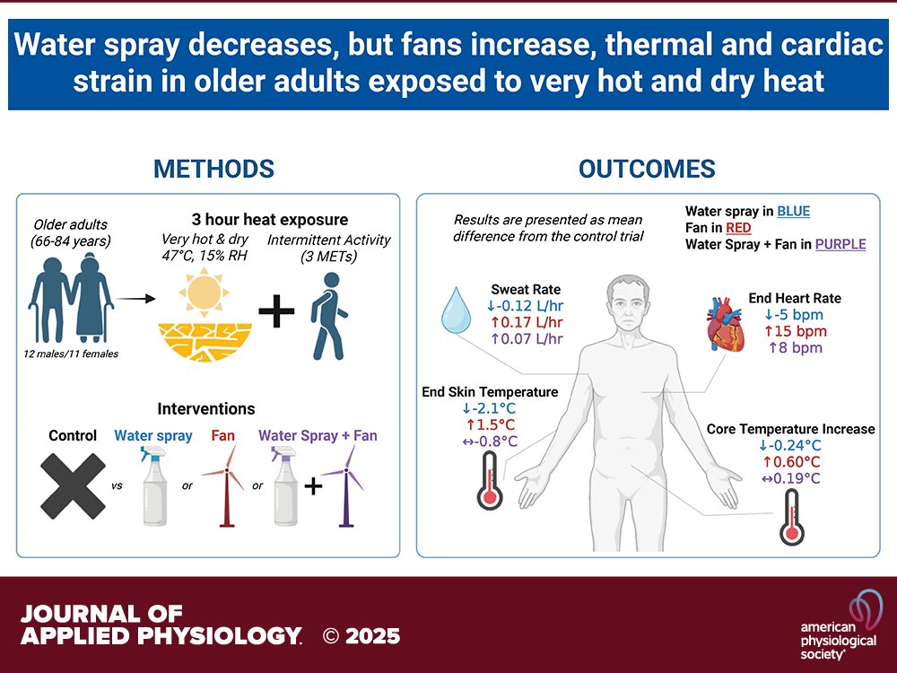 Journal of Applied Physiology (@japplphysiol) on Twitter photo Research Article by <a href="/ZachMcKenna_PhD/">Zach McKenna</a> et al. (<a href="/whitleyatkins/">Whitley Atkins, PhD</a>) Evaluating low-energy cooling strategies on #thermal and #cardiacstrain in older adults exposed to very hot and dry heat with accompanying activities of daily living
ow.ly/NV2r50WsP77 Research Article by <a href="/ZachMcKenna_PhD/">Zach McKenna</a> et al. (<a href="/whitleyatkins/">Whitley Atkins, PhD</a>) Evaluating low-energy cooling strategies on #thermal and #cardiacstrain in older adults exposed to very hot and dry heat with accompanying activities of daily living
ow.ly/NV2r50WsP77