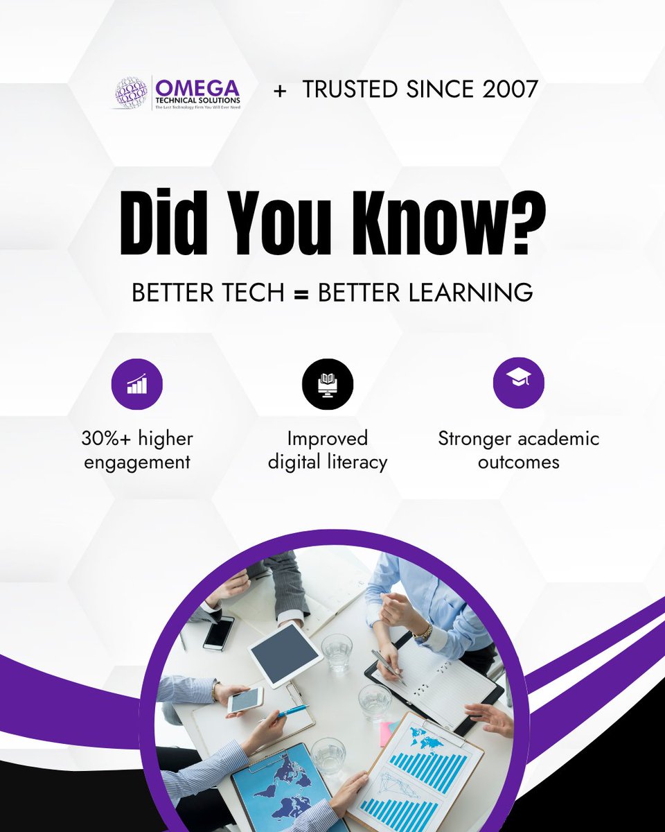 OTSITechTips's tweet image. Better connectivity = Better learning!

Studies show tech access boosts student engagement &amp;amp; achievement.

E-Rate funding can make it happen for YOUR school.

Let’s make it real: omegatechnicalsolutions.com
#EdTechImpact #DigitalLearning #FutureReadySchools #OmegaTechnicalSolutions