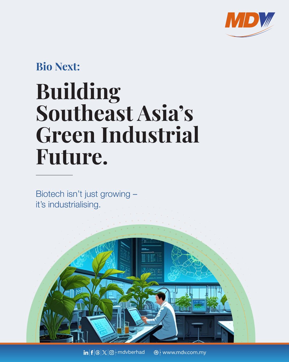 BioTech is no longer just about labs, it’s shaping the industries of tomorrow and Malaysia is racing to turn nature into next-gen industrial power.

Learn more at: bit.ly/4m9K6RI

Credit: MDV Technology Research &amp; Advisory