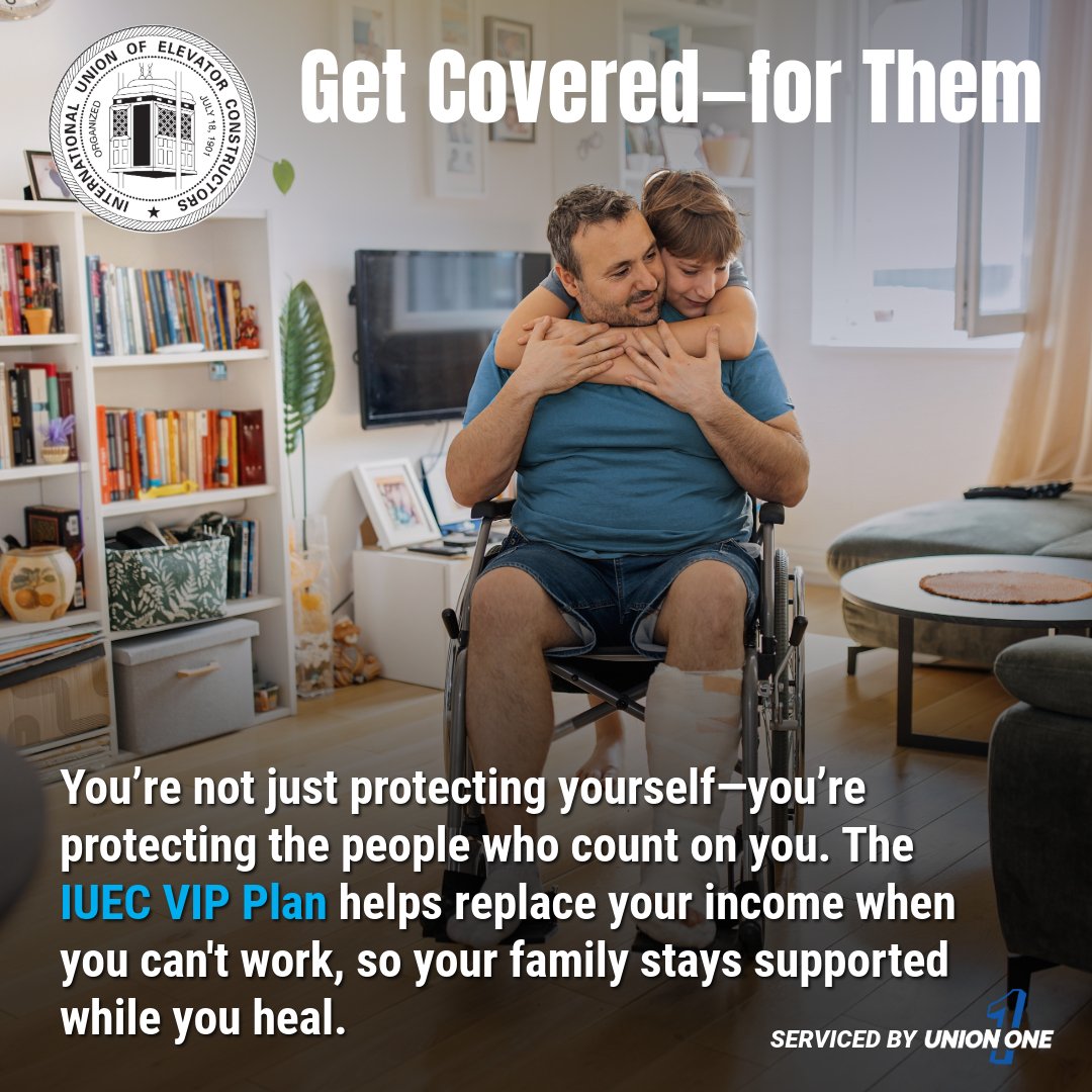 Over $2.3MM in tax-free benefits have already been paid to IUEC Members and their families through the NEW IUEC VIP Plan.  

This is the FINAL MONTH to protect your income! Enrolling is fast and secure from any mobile device at iuecvip.unionhub.com/enroll or call 224-487-5030.