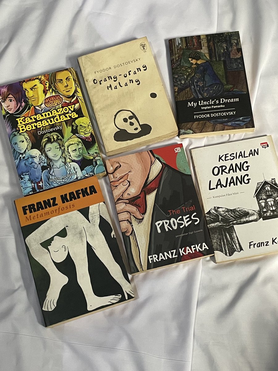 envyman_'s tweet photo. WTS Koleksi Buku Bekas Ori

Albert camus, Nietzsche, Sartre, Fyodor Dosto, Frans Kafka

Pm untuk detail kondisi bukunya
Bisa via oren https://t.co/m3FovbE0dJ