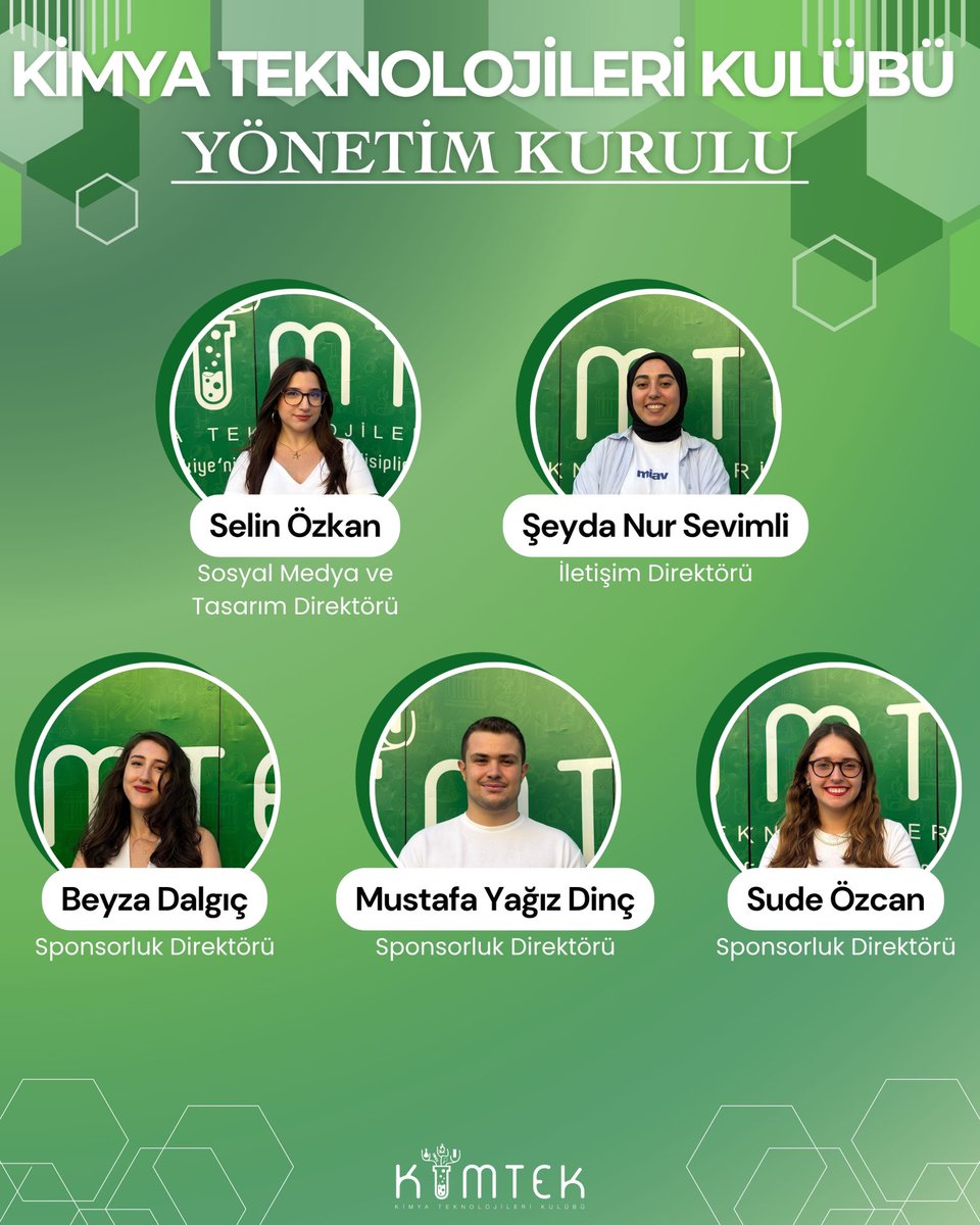 ytukimtek's tweet photo. KİMTEK 2025-2026 dönemi Yönetim Kurulu, Denetleme Kurulu ve İdari Kurul ile karşınızda!💚🌟 https://t.co/e51XZtOiVp