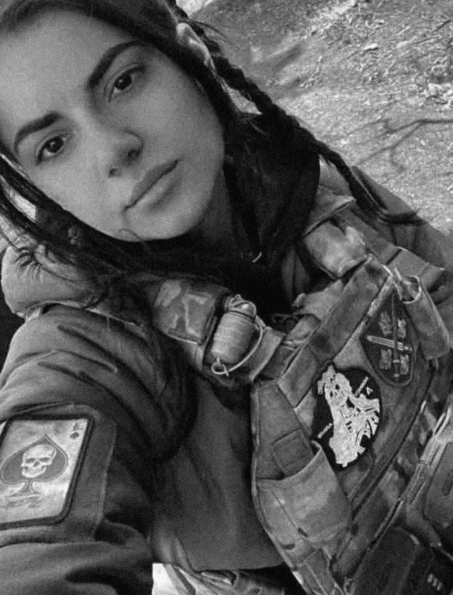 🕯️🇺🇦20-year-old Angelina Martynyuk, Senior Sergeant and commander of the reconnaissance section of the reconnaissance platoon of the mechanized battalion of the 155th Mechanized Brigade. She was killed on July 26, 2025, while performing a combat mission near Pokrovsk.

Sincere