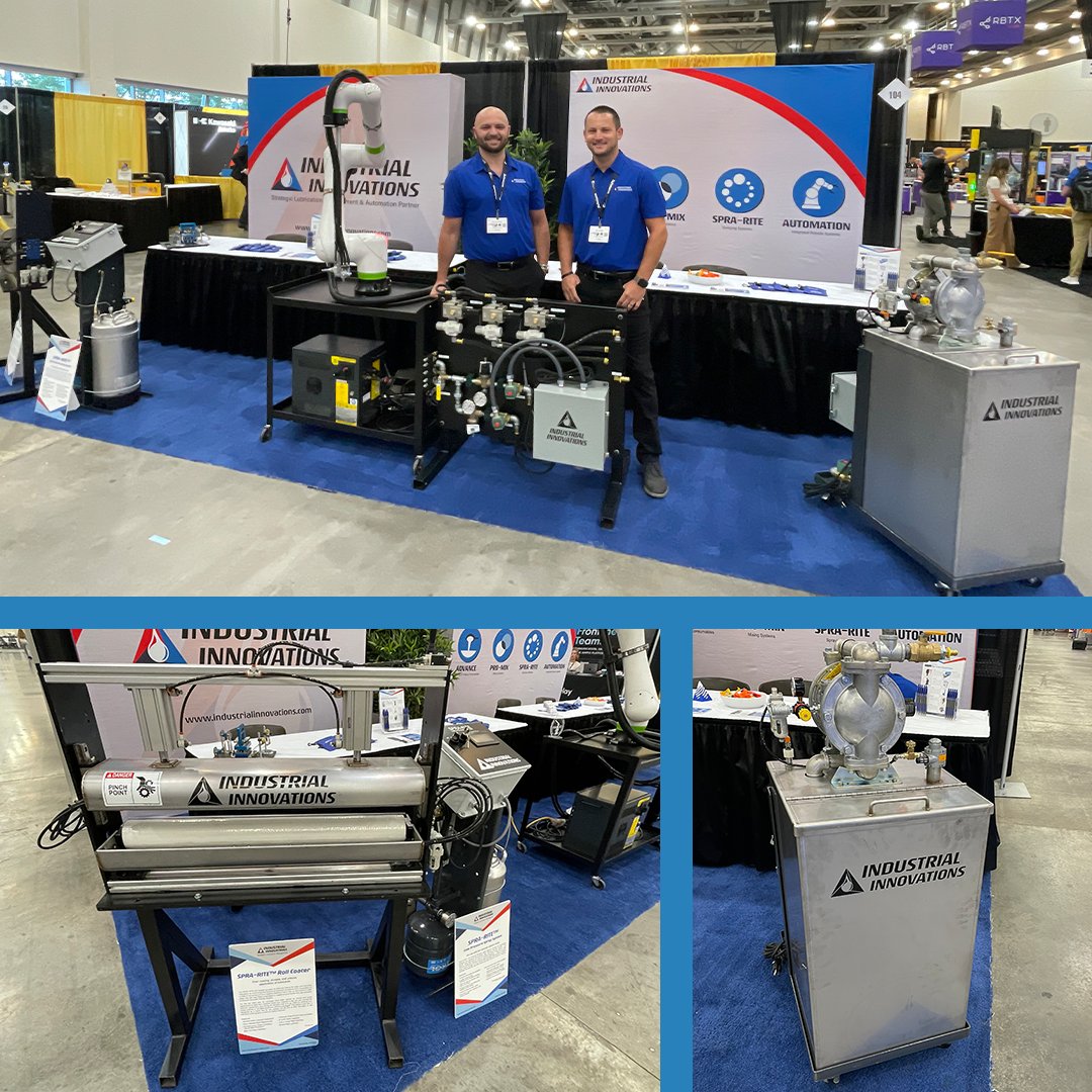Ind_Innovations's tweet photo. Let's do this Grand Rapids! 🤘Come out to Advanced Manufacturing Expo and check out our lubrication management solutions - and say hi to Jake and Alex! 😎
#ManufacturingLubrication #ManufacturingAutomation #Stamping #Forging #DieCasting #LiveFromTheShow https://t.co/hNhuFaqpOO