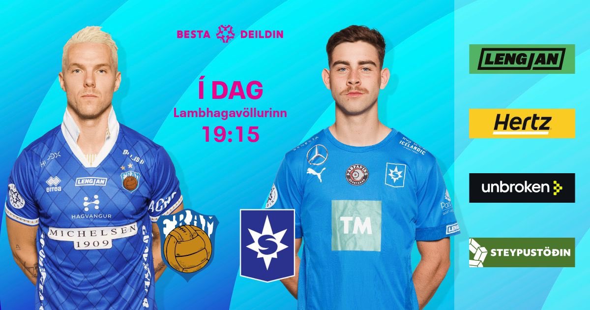 Besta deildin (@bestadeildin) on Twitter photo Seinni leikur dagsins fer fram í Úlfarsárdal þegar Stjarnan heimsækir Fram! 🤩
📌 Lambhagavöllurinn
⏲️ 19:15
⚽️ <a href="/FRAMknattspyrna/">FRAM Reykjavík</a> 🆚 <a href="/FCStjarnan/">Stjarnan FC</a>
🎟️ Miðasala á stubb.is Seinni leikur dagsins fer fram í Úlfarsárdal þegar Stjarnan heimsækir Fram! 🤩
📌 Lambhagavöllurinn
⏲️ 19:15
⚽️ <a href="/FRAMknattspyrna/">FRAM Reykjavík</a> 🆚 <a href="/FCStjarnan/">Stjarnan FC</a>
🎟️ Miðasala á stubb.is